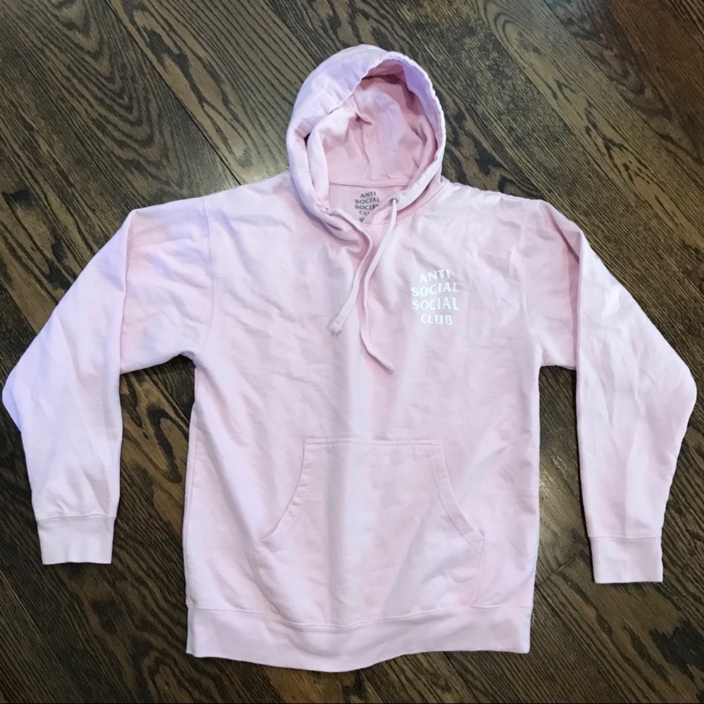 Anti Social Social club light pink hoodie Medium